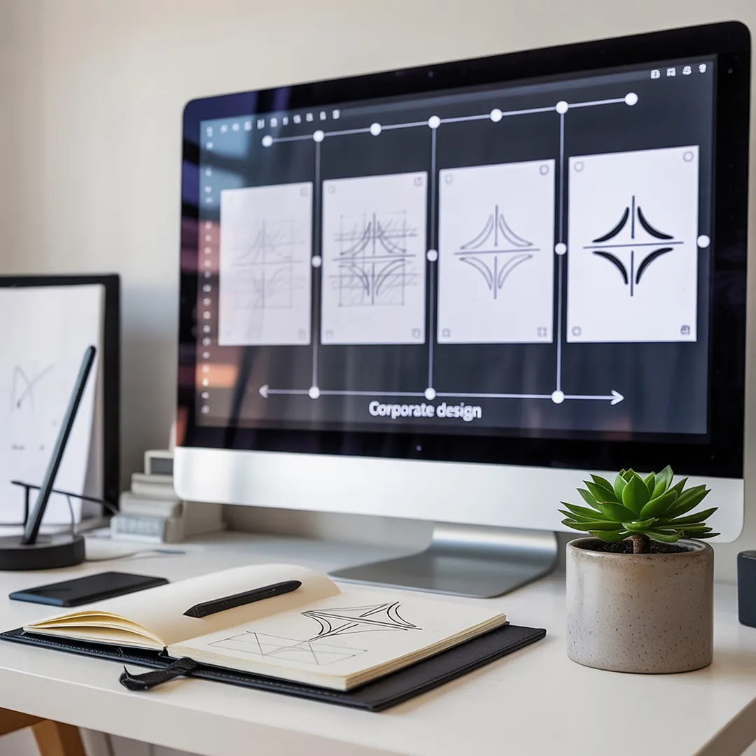 Beispiel für Corporate Design – farbiges Markenlogo